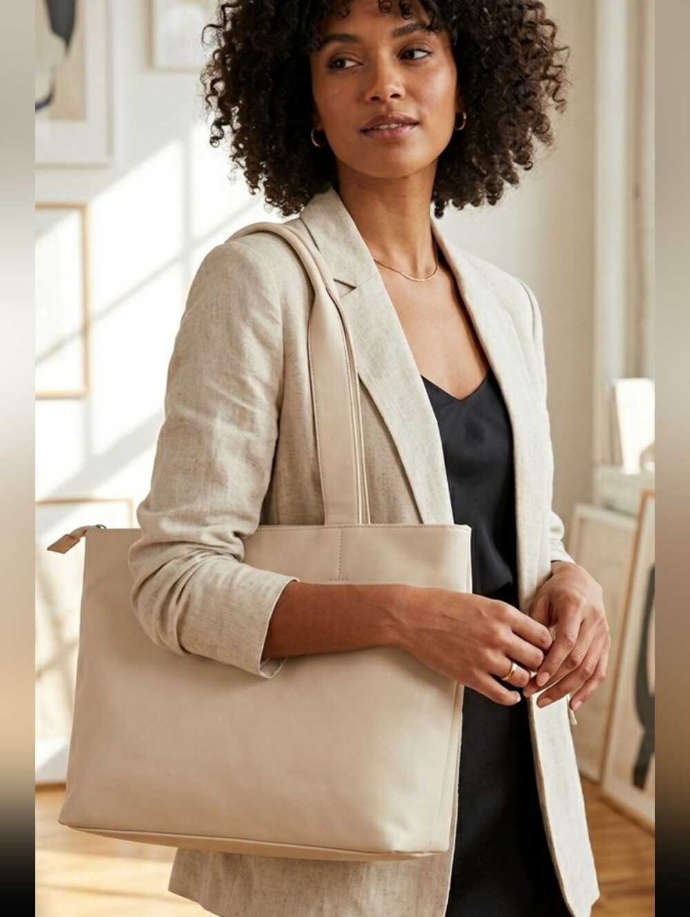 Universal Thread Cream Tote Shoulder Bag